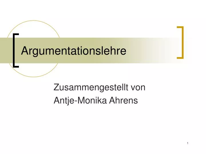 argumentationslehre