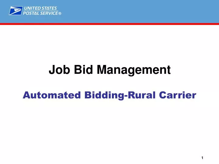 automated bidding rural carrier