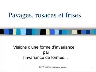 pavages rosaces et frises