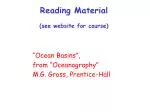 Reading Material (see website for course) - slide 1