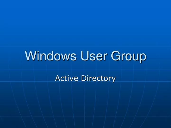 windows user group