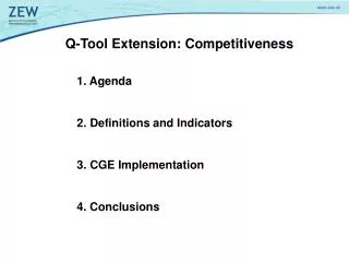 Q-Tool Extension: Competitiveness