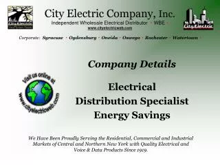 Company Details Electrical Distribution Specialist Energy Savings