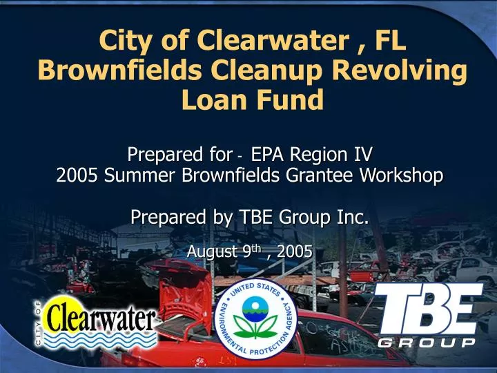 city of clearwater fl brownfields cleanup revolving loan fund