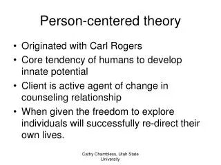 Person-centered theory