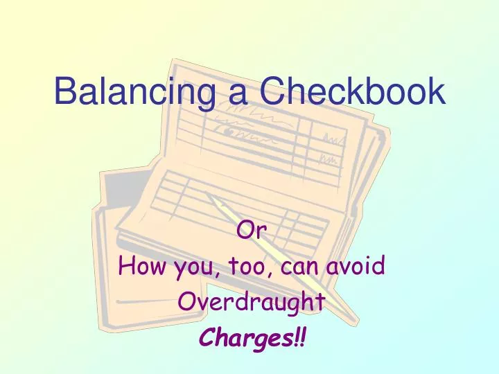 balancing a checkbook