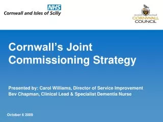 Cornwall’s Joint Commissioning Strategy