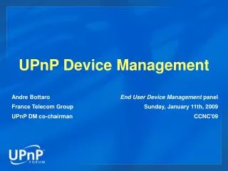 UPnP Device Management
