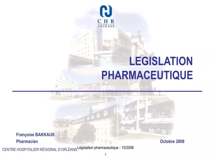 legislation pharmaceutique