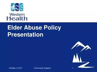 Elder Abuse Policy Presentation
