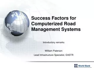 Success Factors for Computerized Road Management Systems