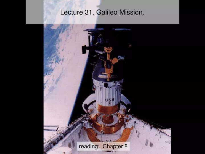 lecture 31 galileo mission