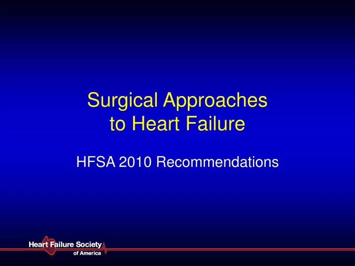 surgical approaches to heart failure