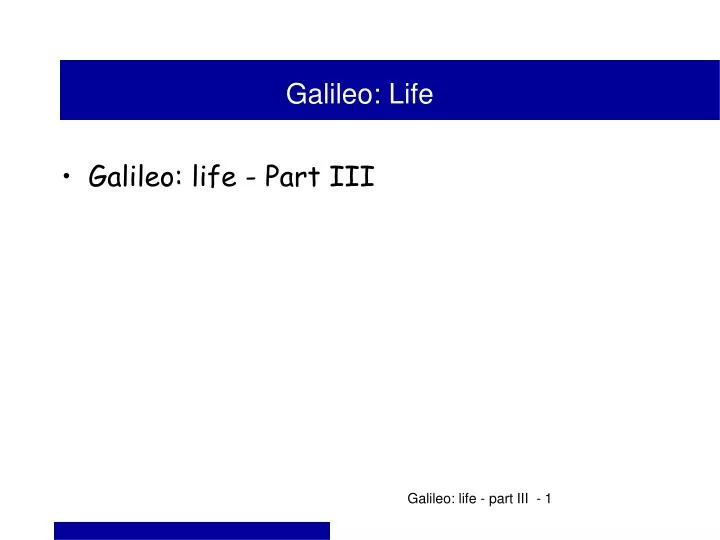 galileo life