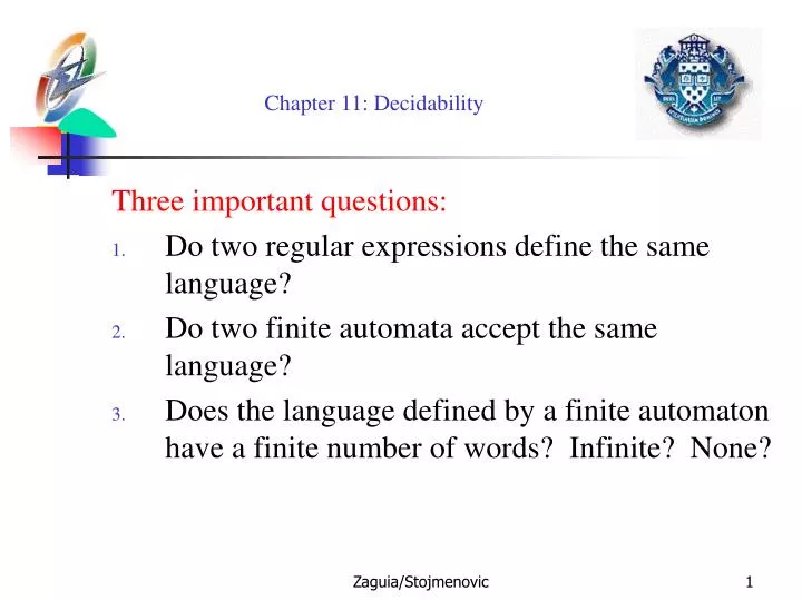 chapter 11 decidability
