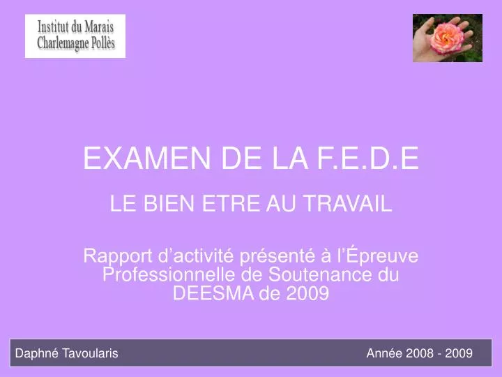 examen de la f e d e