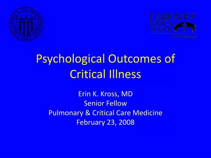 psychological outcomes of critical illness