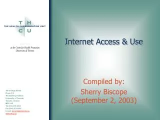Internet Access &amp; Use