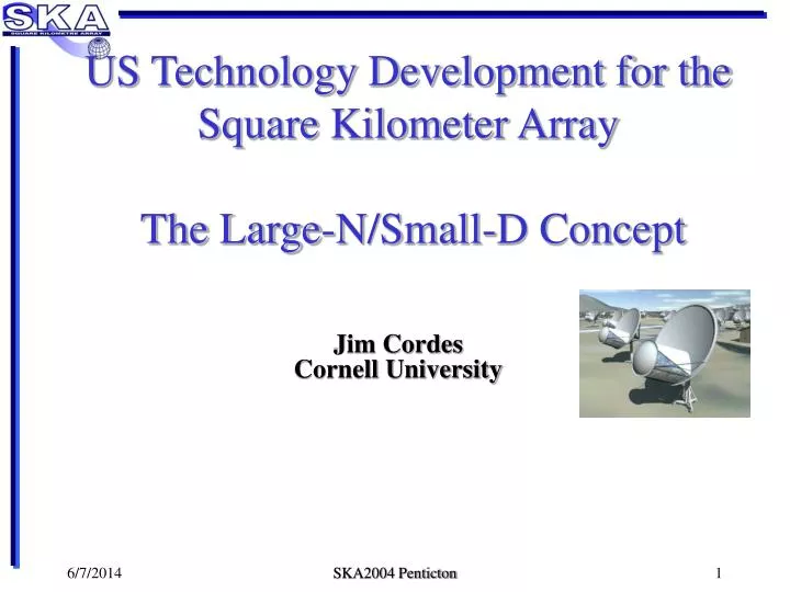 us technology development for the square kilometer array the large n small d concept