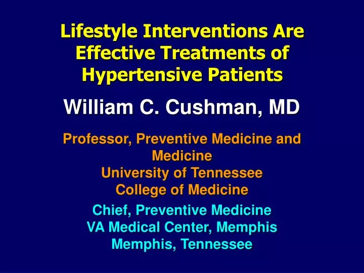 lifestyle interventions are effective treatments of hypertensive patients