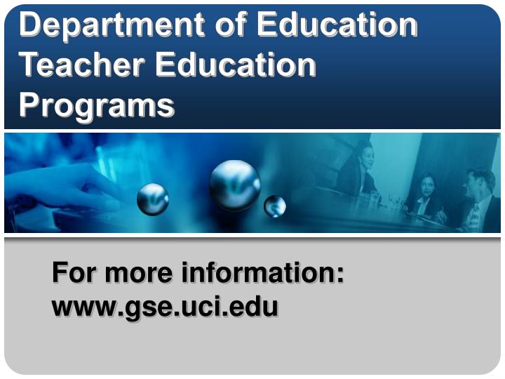 for more information www gse uci edu