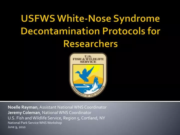 usfws white nose syndrome decontamination protocols for researchers
