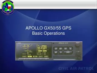 APOLLO GX50/55 GPS Basic Operations