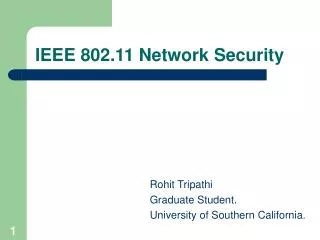 IEEE 802.11 Network Security
