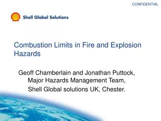 Combustion Limits in Fire and Explosion Hazards