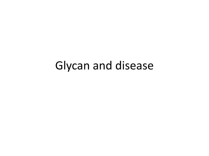 glycan and disease