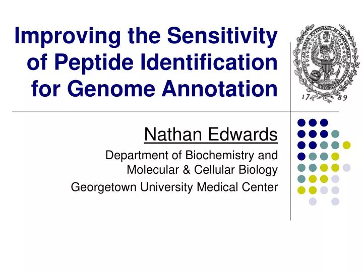 improving the sensitivity of peptide identification for genome annotation