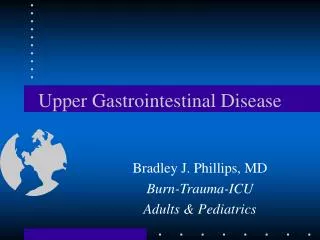 Upper Gastrointestinal Disease