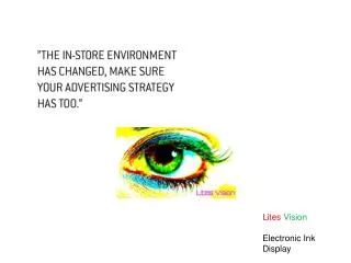 Lites Vision Electronic Ink Display