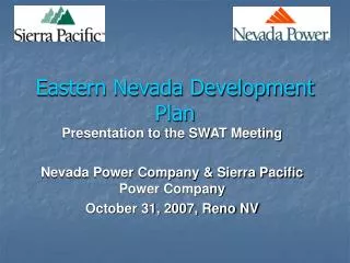 Eastern Nevada Development Plan