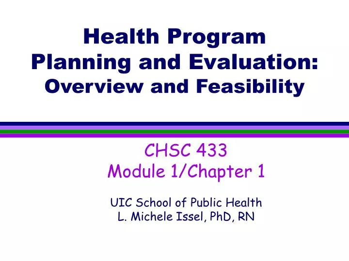 health program planning and evaluation overview and feasibility