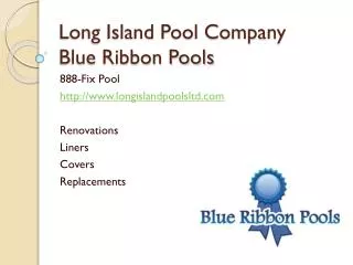 long island pool company, blue ribbon pools