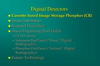 Digital Detectors