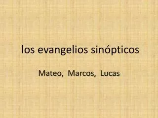 los evangelios sin pticos