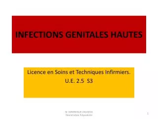infections genitales hautes
