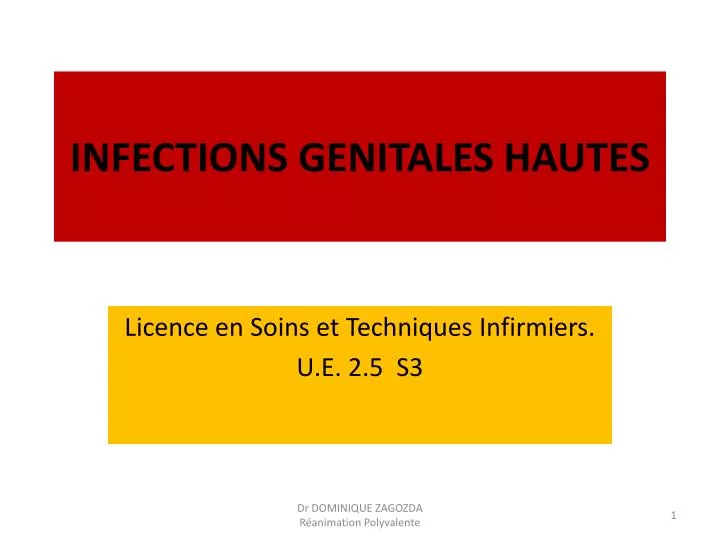infections genitales hautes