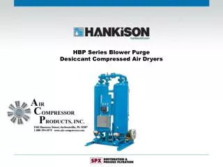 HBP Series Blower Purge Desiccant Compressed Air Dryers