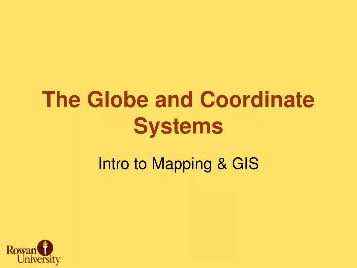 the globe and coordinate systems