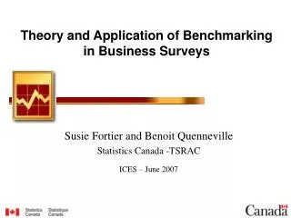 Theory and Application of Benchmarking in Business Surveys