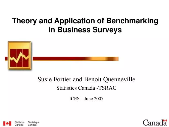 theory and application of benchmarking in business surveys