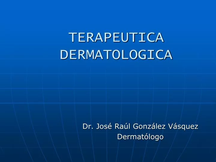 terapeutica dermatologica