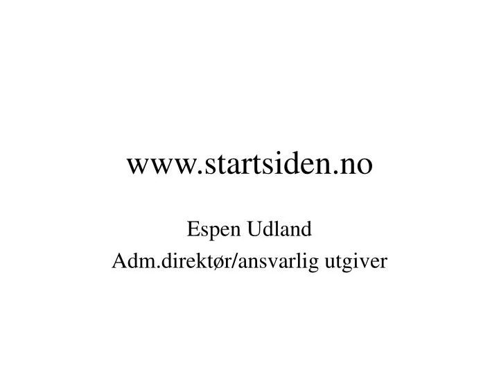 www startsiden no