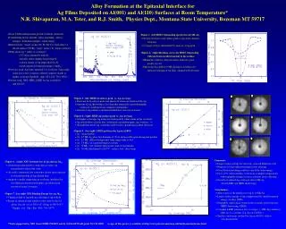 Goal: Understand epitaxial growth of metals on metals