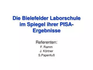 die bielefelder laborschule im spiegel ihrer pisa ergebnisse