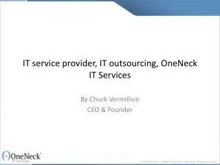 it service provider, it outsourcing, oneneck it services