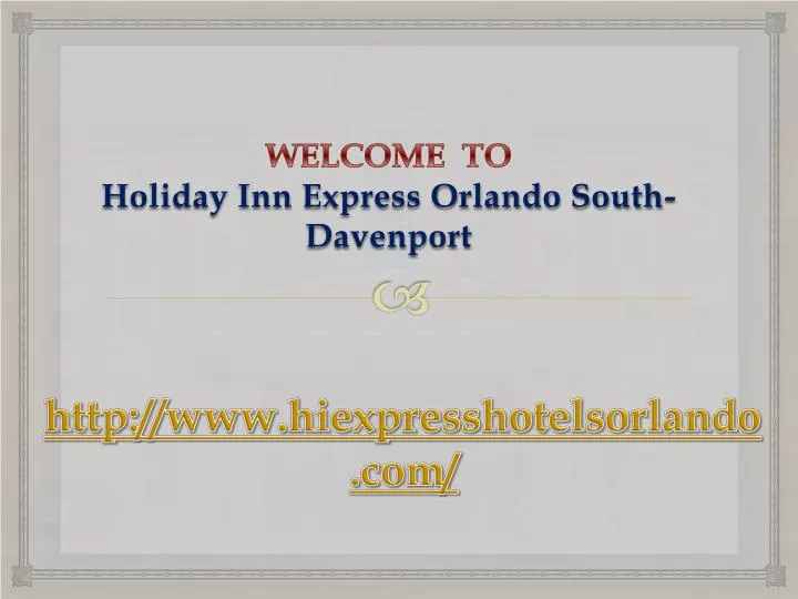 welcome to holiday inn express orlando south davenport